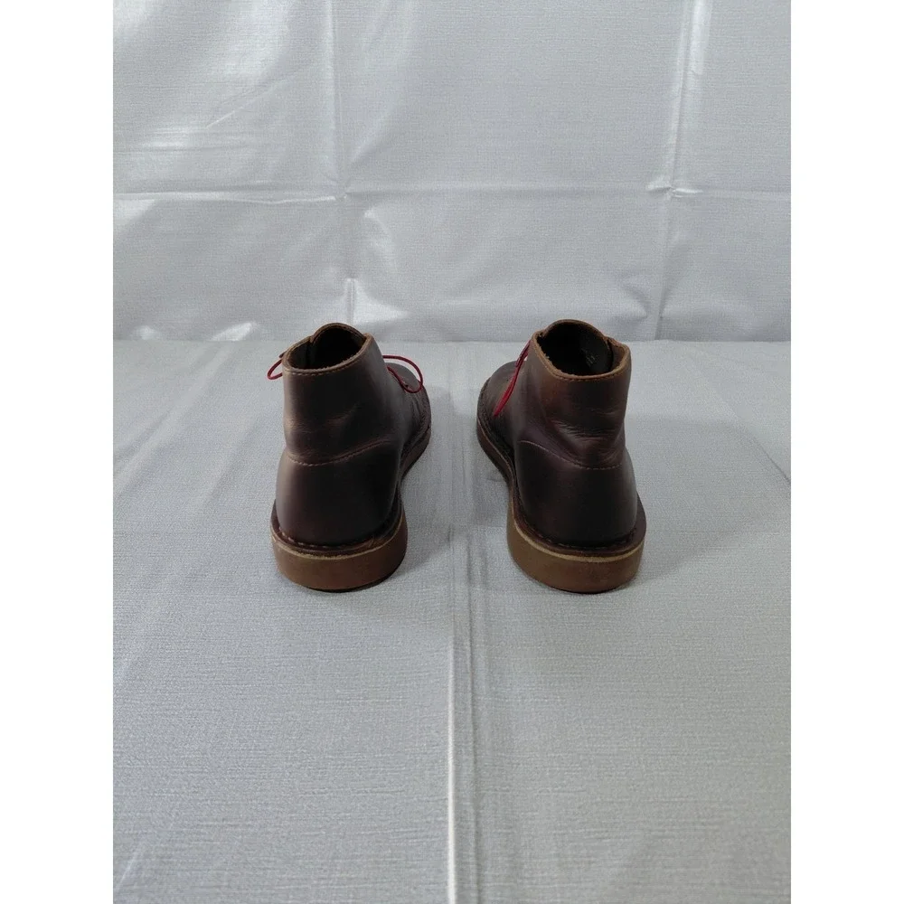 Clarks Bushacre Chukka Boot 15260 Men's 8M Brown Leather Lace Up Rubber Sole